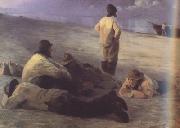 Peder Severin Kroyer Fishermen on the Skagen Beach (nn02) oil painting
